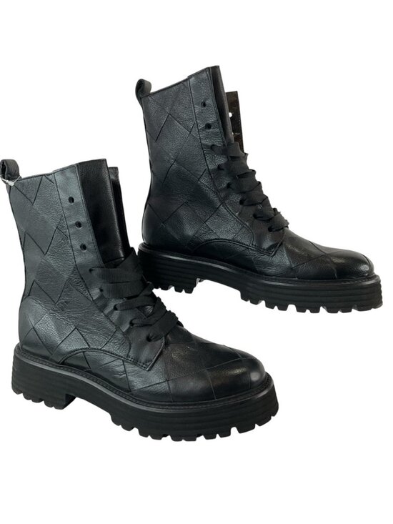 Kennel & Schmenger Shoes - Kennel & Schmenger Boots Womens Sz US 7 Power Woven Blk Leather Combat New $509